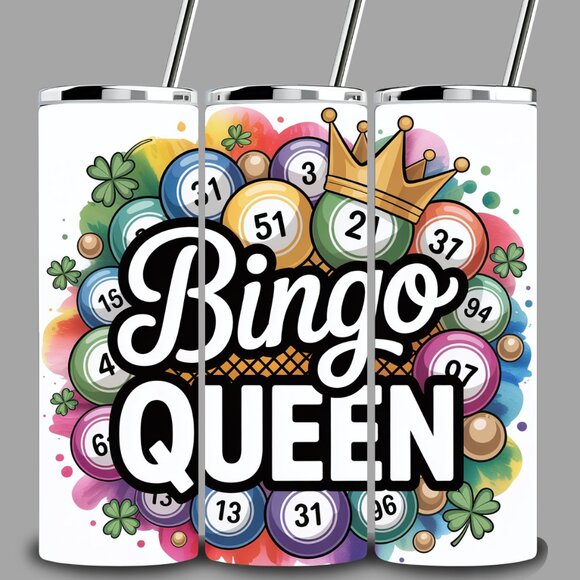 Bingo Queen 20 oz Tumbler - Picture 1 of 4